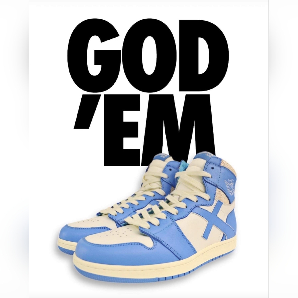 THE POLISHED COMPANY U N CHRIST BLUE SHOES, only blue pair available! Size10mens